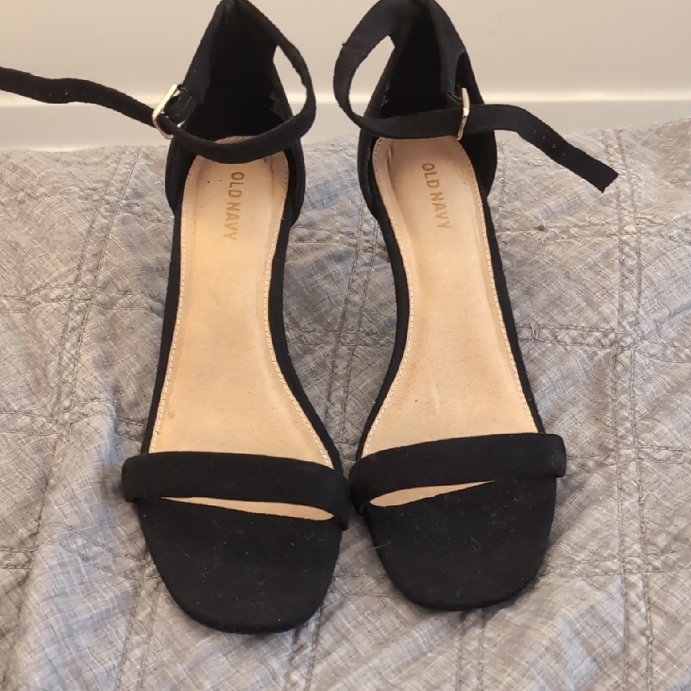 Old Navy Black Ankle Strap Heels